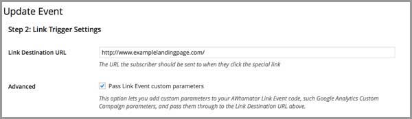 AWtomator advanced analytics link event