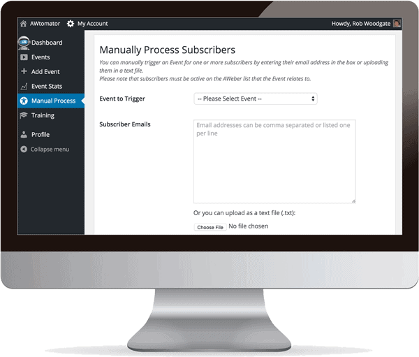 Features 5 manually process subscribers