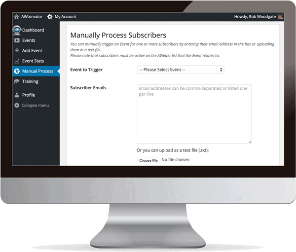 manually process subscribers