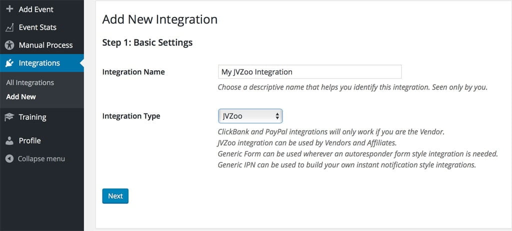 New Feature: 3rd Party Integrations 2 jvzoo-awt-step1