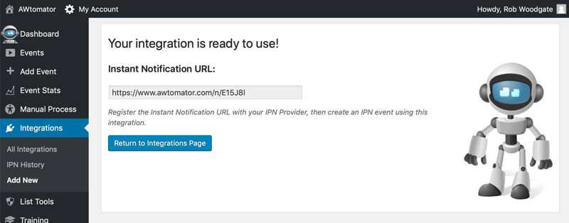 How To Integrate Payhip With AWeber Campaigns 4 Grab the IPN URL