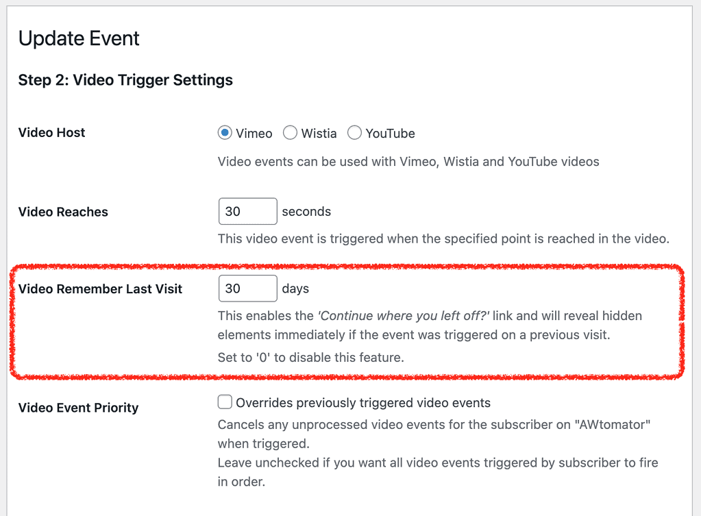 The Problem With VSLs... 2 - Remember last visit setting