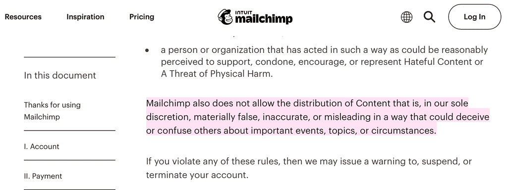 AWeber Vs Mailchimp: Which Is Better For Email Marketing? 3 aweber vs mailchimp - mailchimp tos woke